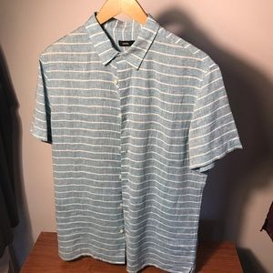 Vince Linen Short Sleeve Button Down